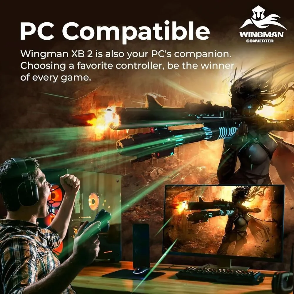 Brook Wingman XB 2 Converter w/ Keychain - Wireless Controller Adapter for XB360